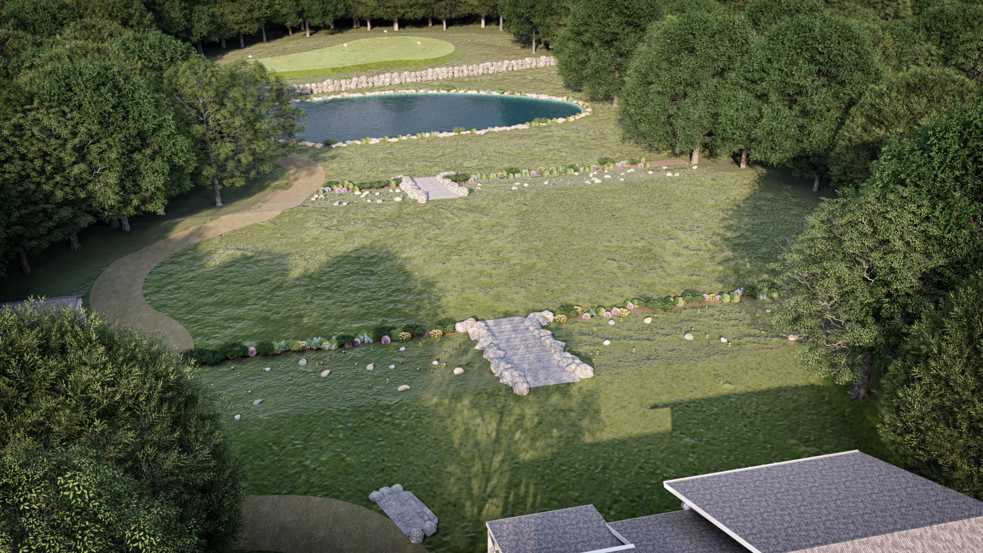 Large Yard Landscape design-6