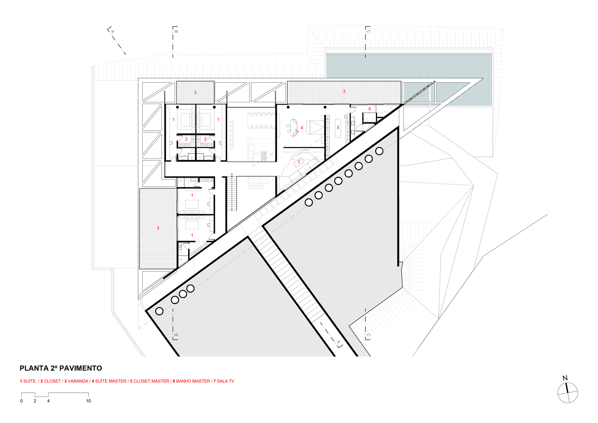 七巧板屋（注：Tangram 是七巧板，这里 Tangram House 按字面意思直译为七巧板屋，但结合具体场景可能有其他确切指向 ） 丨巴西丨TETRO Arquitetura-45