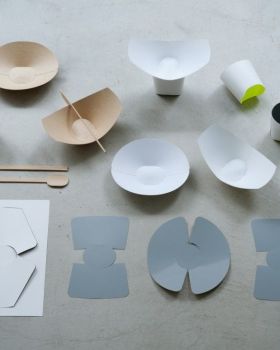 Wallpaperplate for WALLPAPER_ Exhibition 2011 magazine, Milan, Disposable tableware Teruhiro Yanagihara