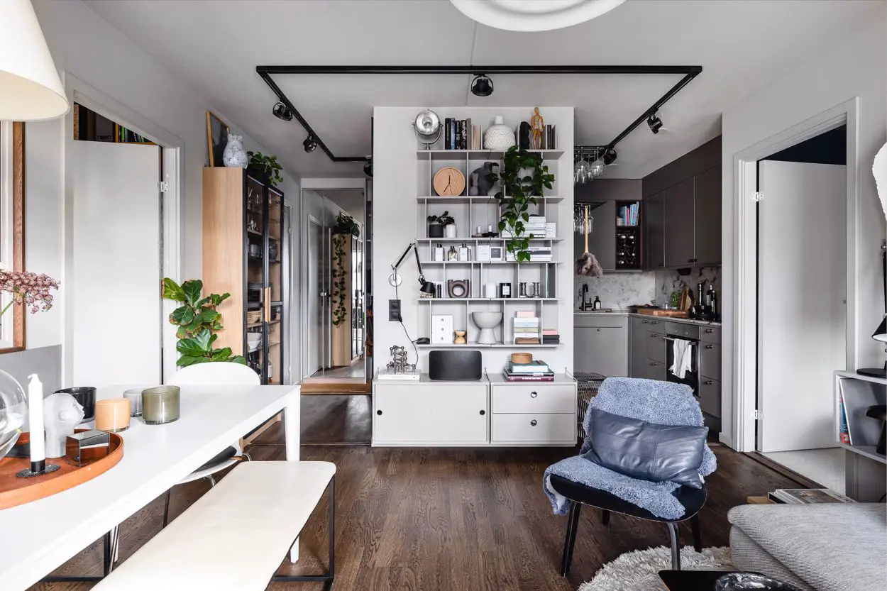 时尚玻璃墙 | 54m2 紧凑两居室的亮点设计-7