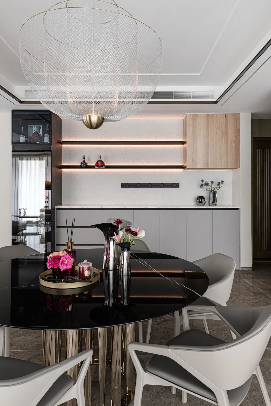 220㎡精装房改造，极具艺术性的质感空间 | 尚舍生活设计-36