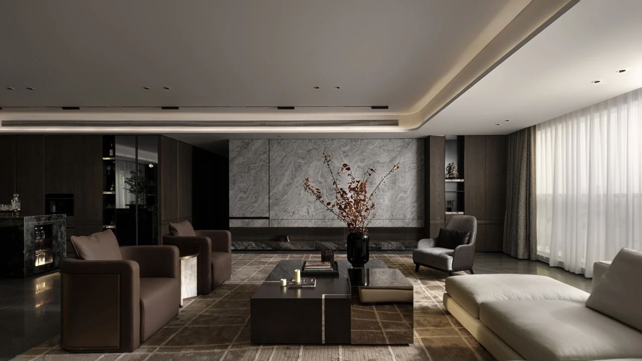 现代轻奢样板间丨璞辉设计-6