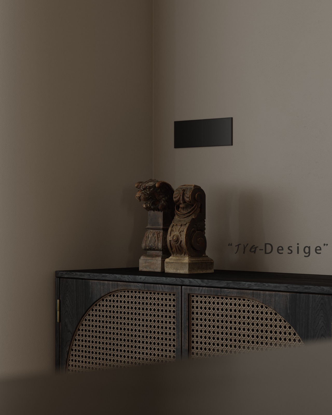 垞寂风客厅设计 | 大横厅拱门打造舒适空间-9