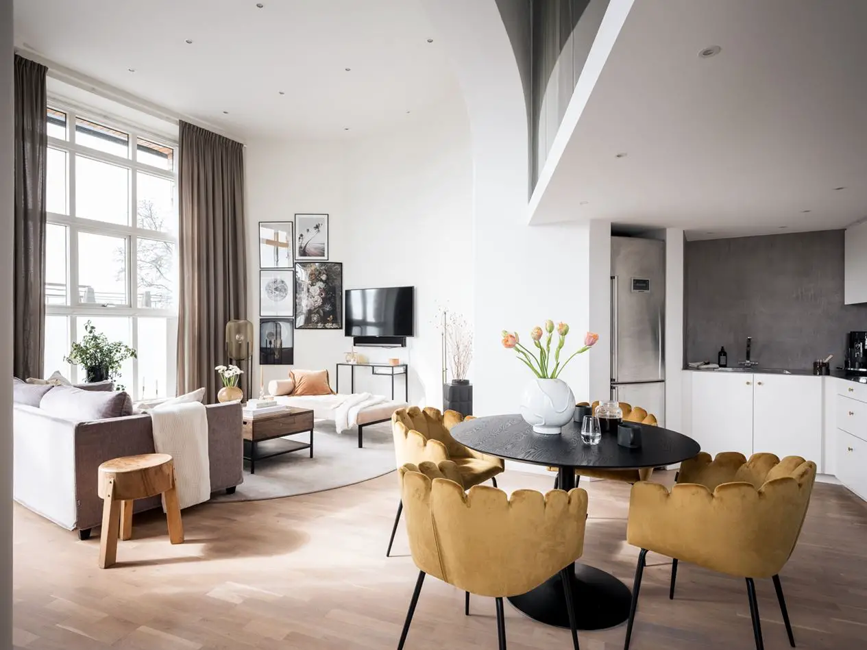 瑞典 67m2 复古舒适公寓设计-7