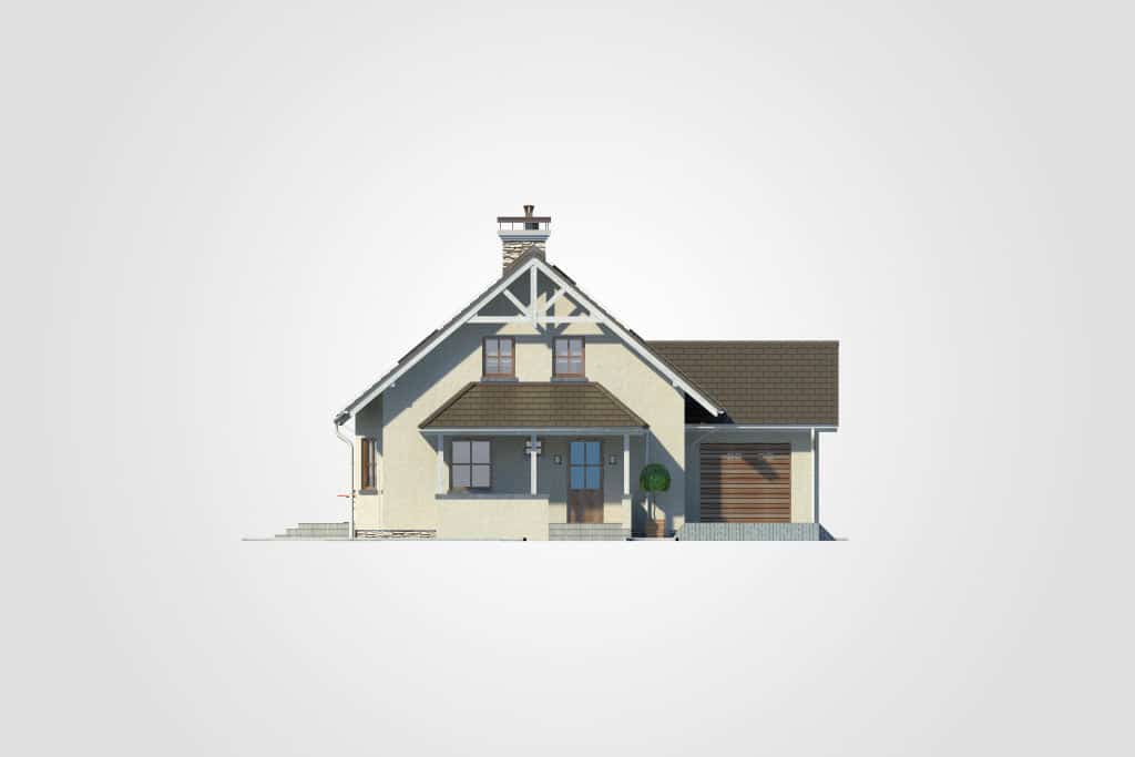 Проект мансардного дома с гаражом «КМ-81» - Antei.by-7