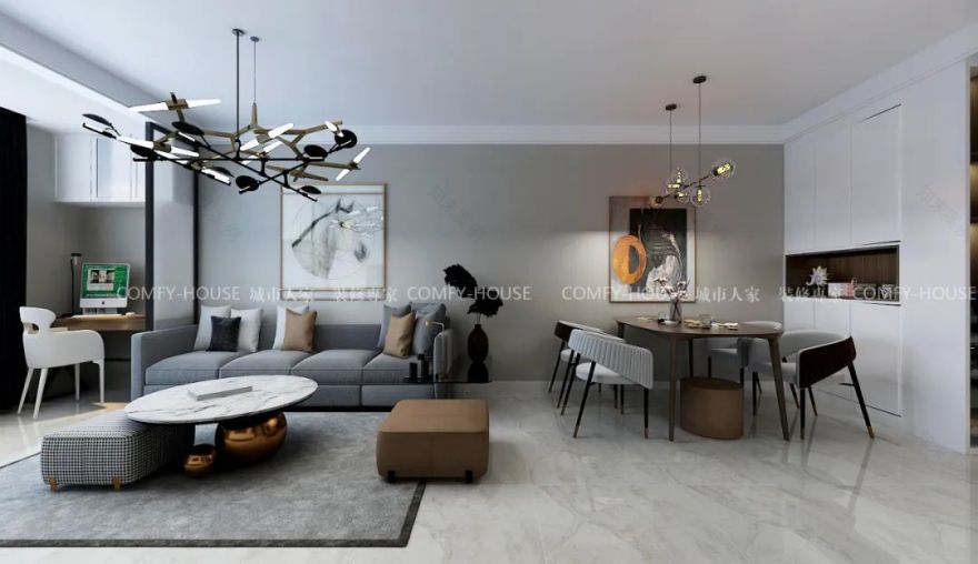 简约日式原木风,打造温馨百平米空间-2