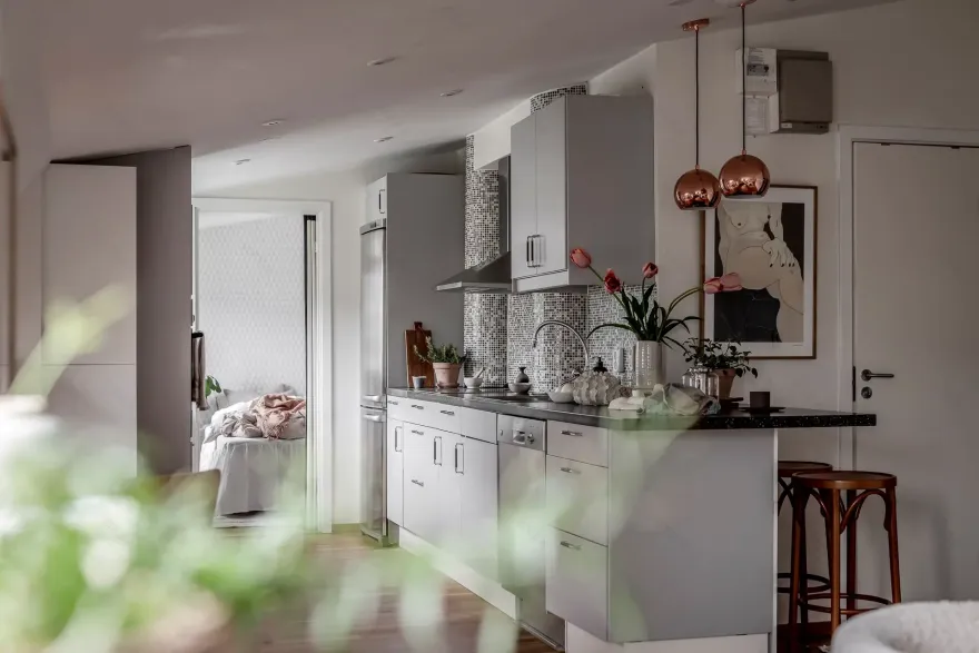 瑞典 57m2 自然魅力阁楼公寓设计-10