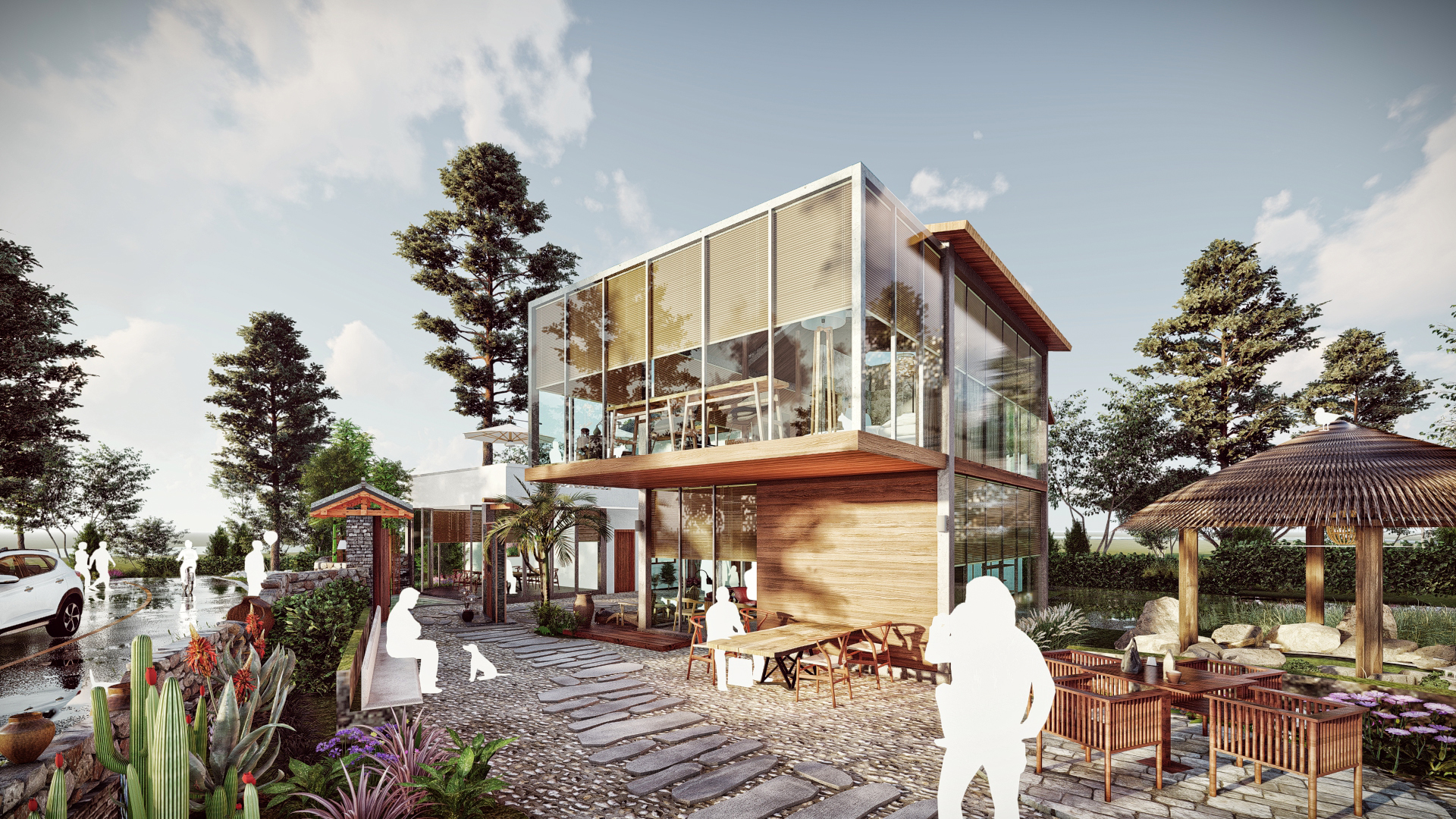 新中式民宿效果图表现-5