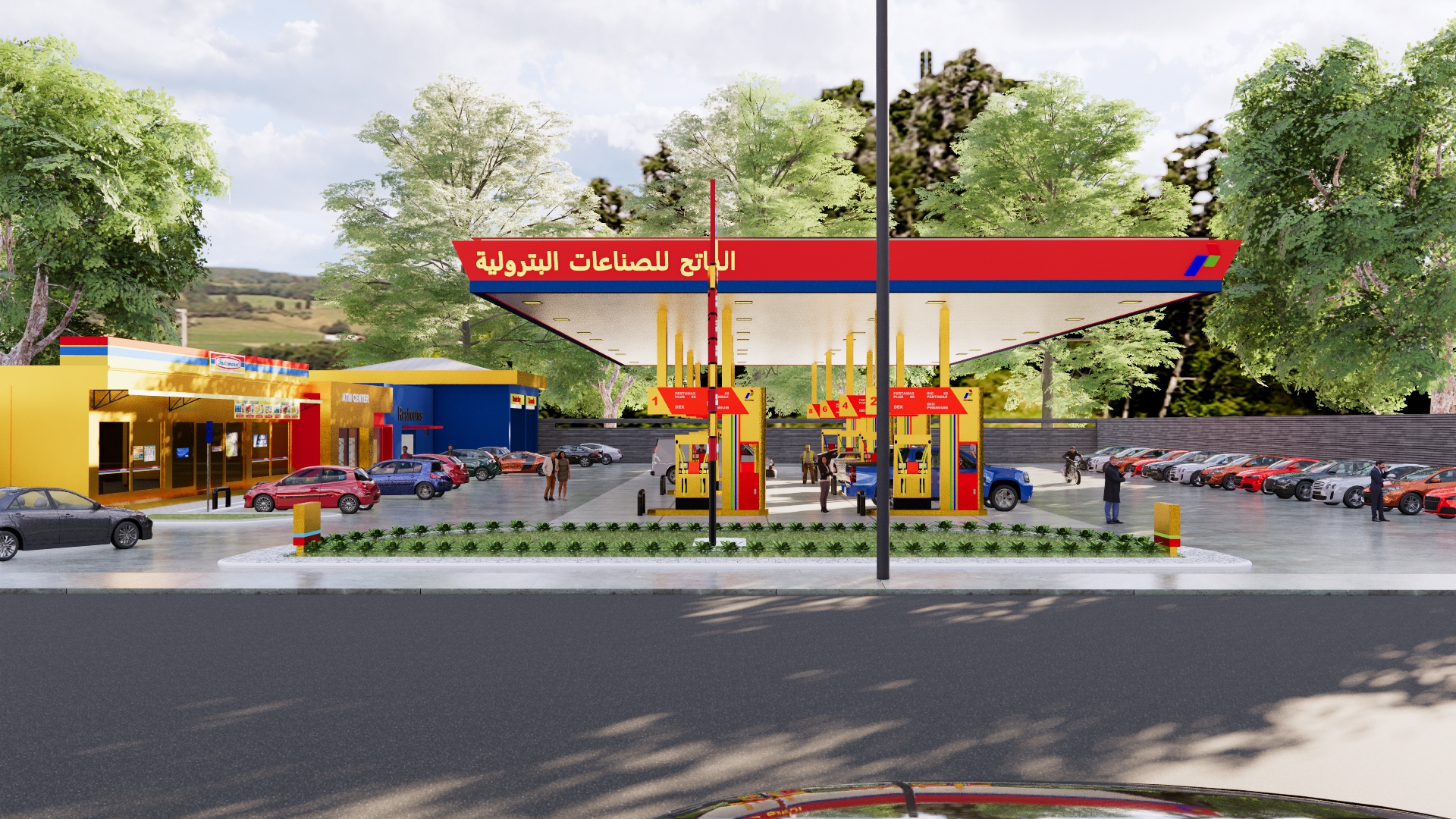 محطه بنزين علي طريق سريع-32