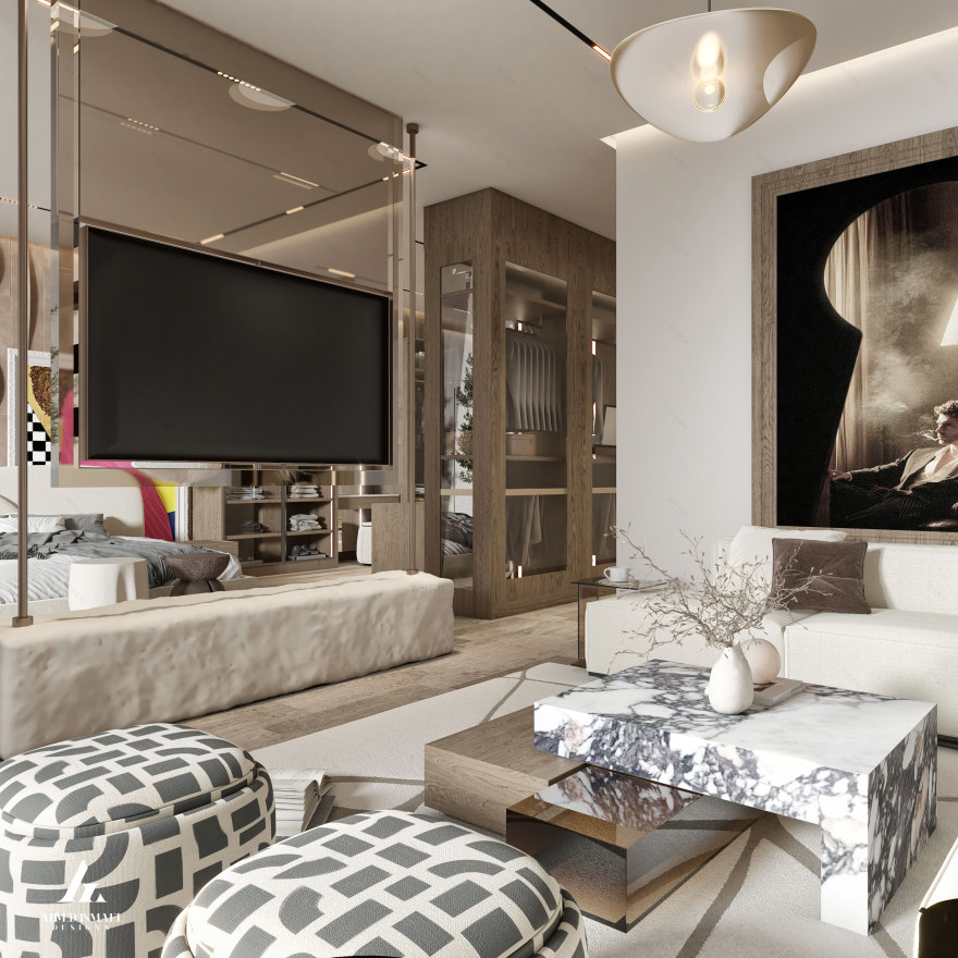 豪华现代主卧设计丨@ahmedismail_designs-11