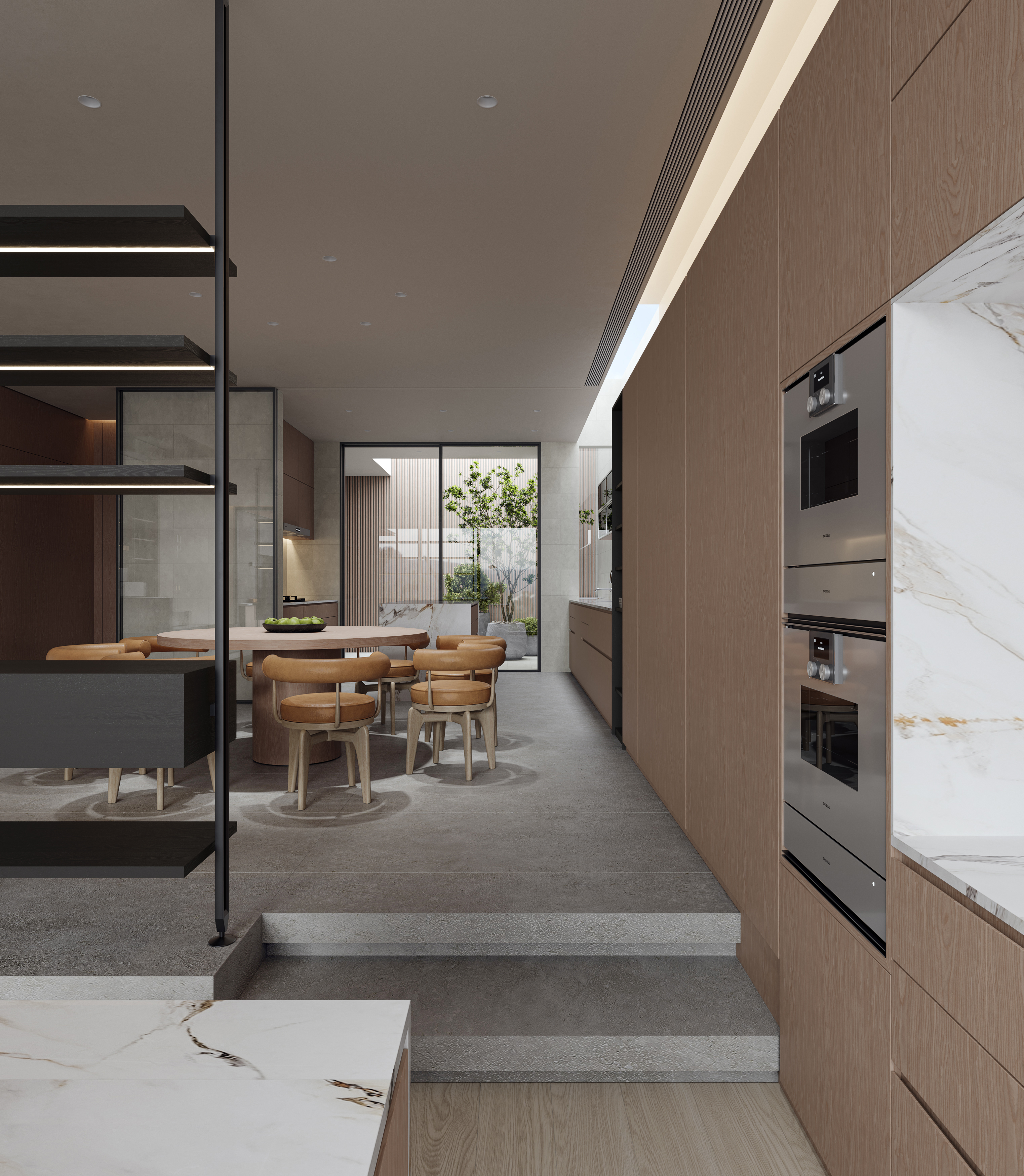 一楼空间效果图。-6