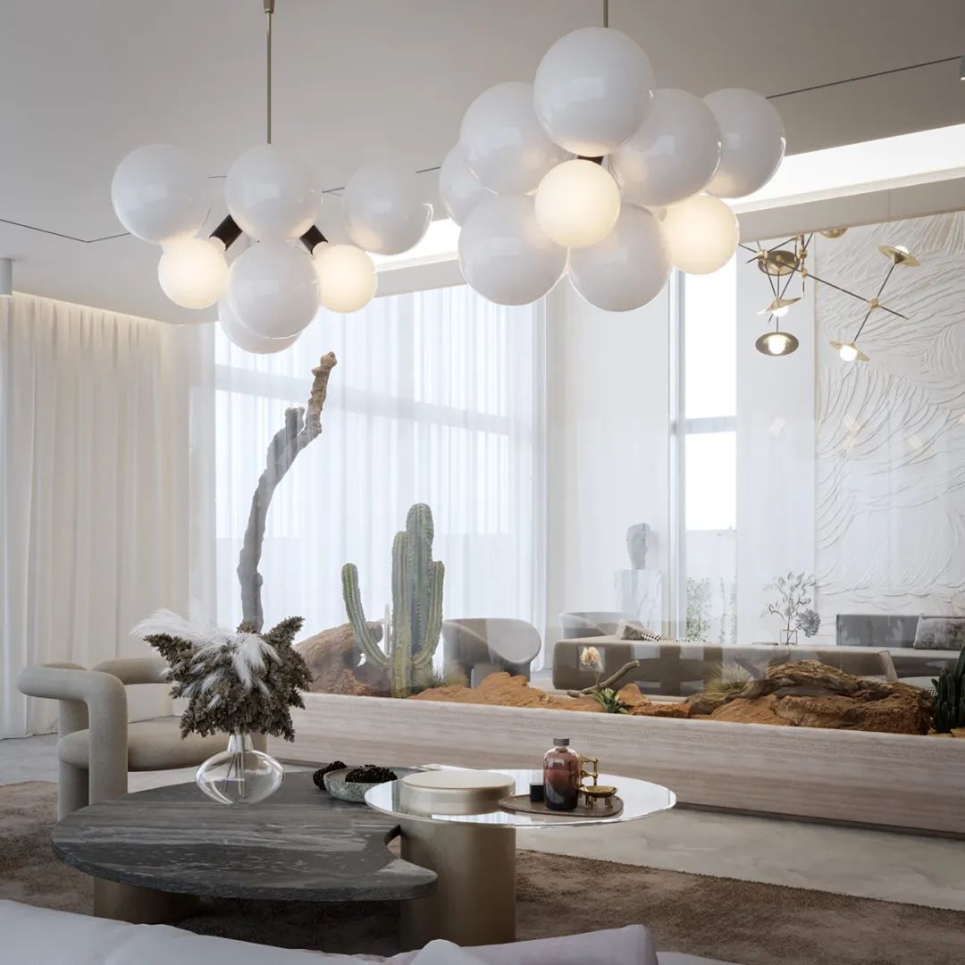 Interiors With Pockets Of Greenery And Modern Staircases-0