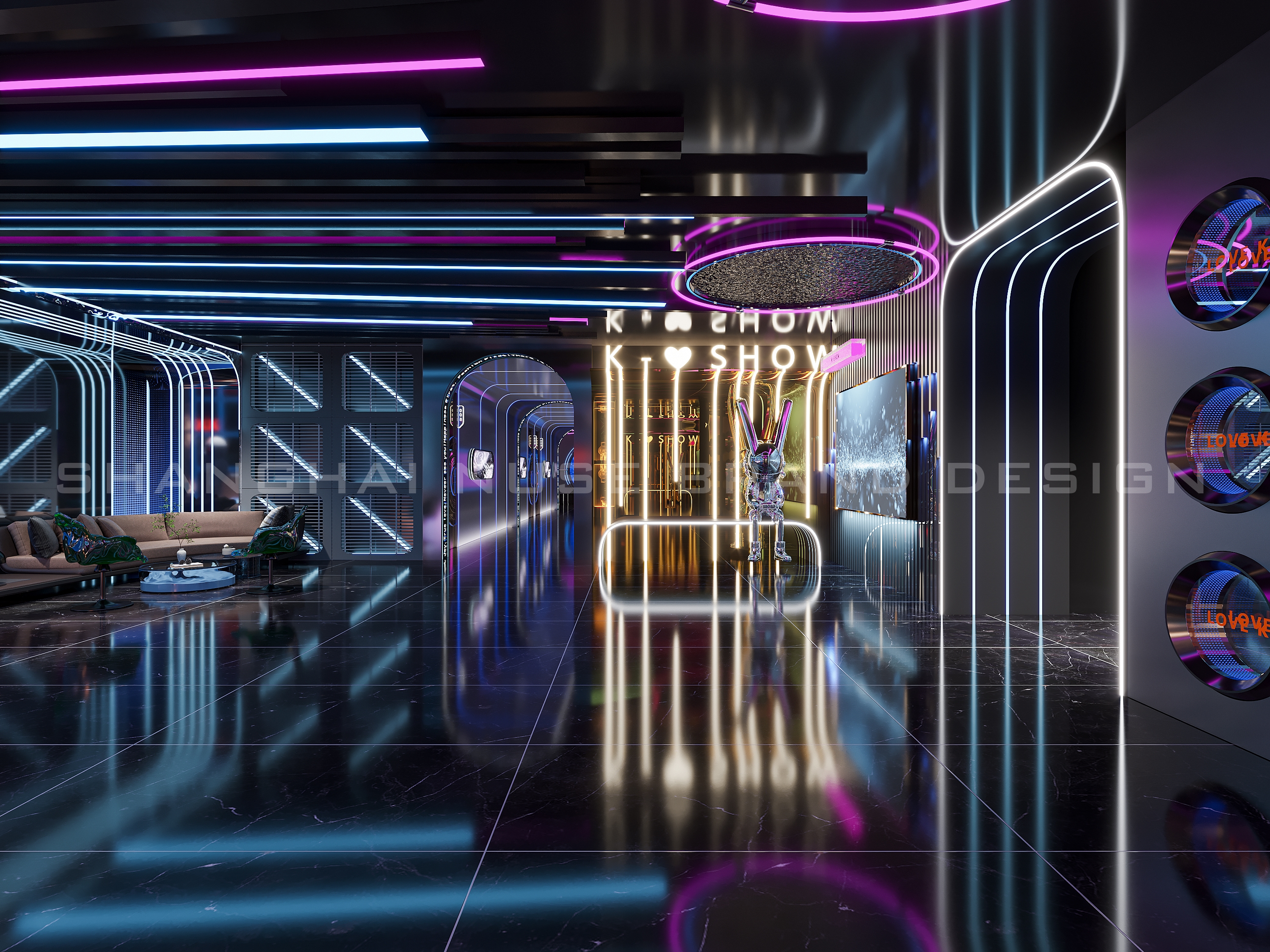 赛博朋克风KTV设计丨木村空间设计有限公司-24