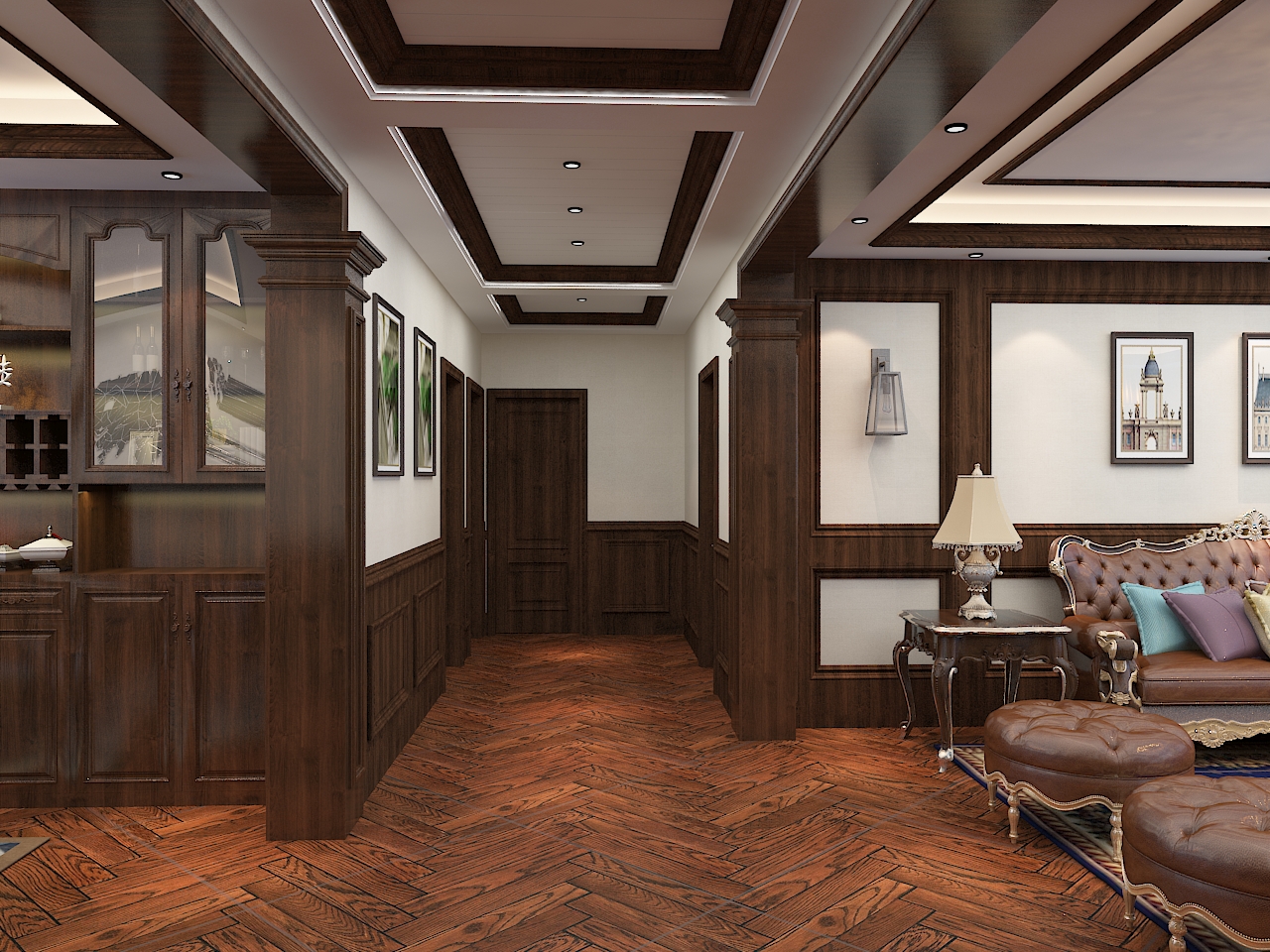 美式轻奢客厅设计，精致质感一触即发-9