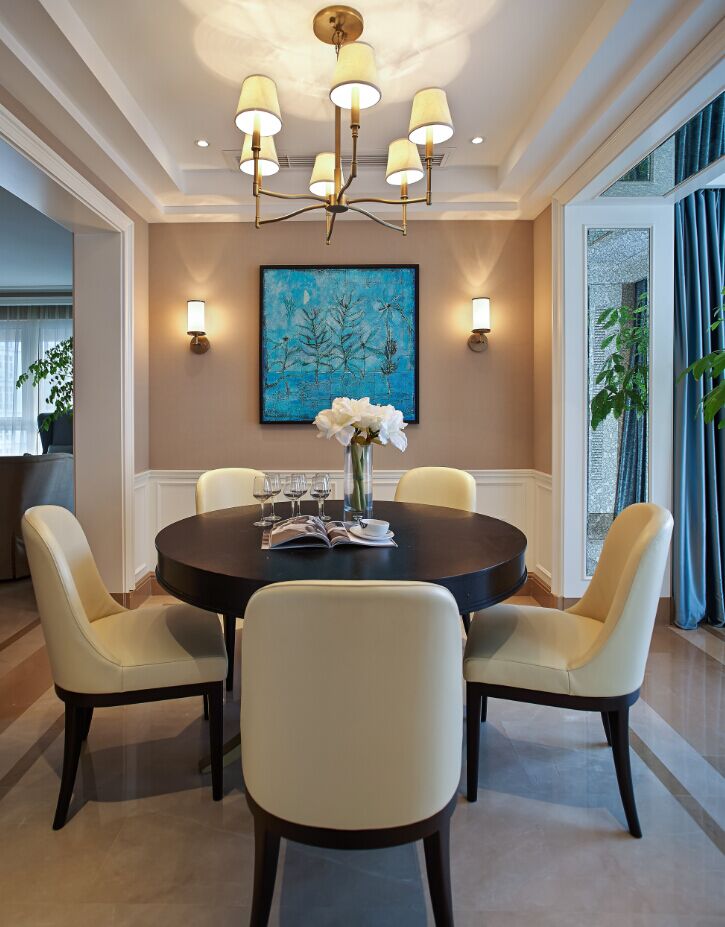 润景苑  160㎡两厅四室现代美式住宅设计-6