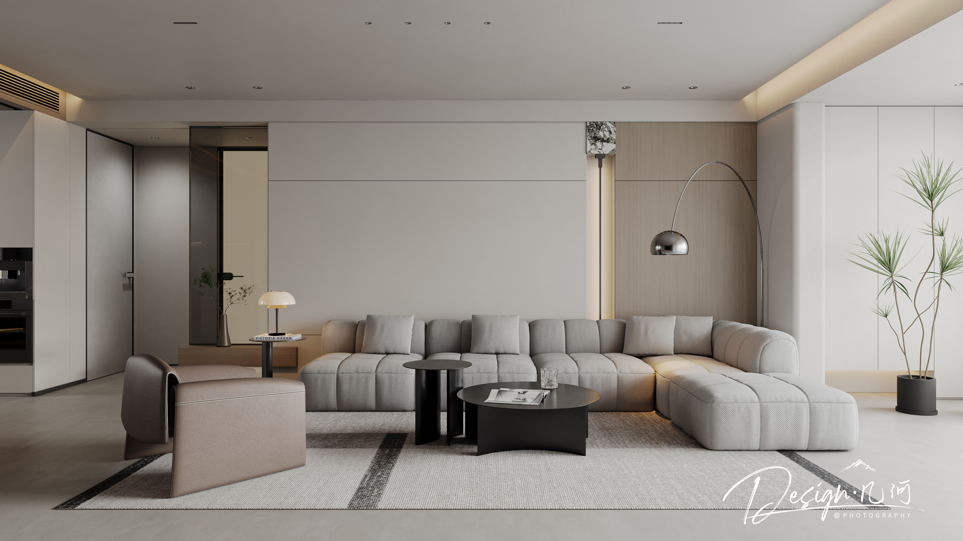 几何空间视觉表现 | 吾悦公馆现代客餐厅-1