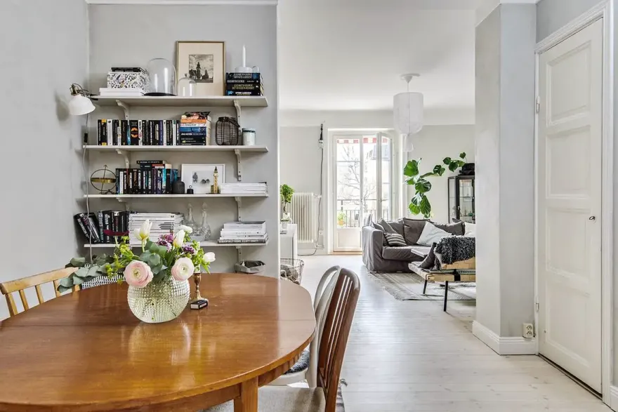 瑞典温馨灰蓝公寓设计-8