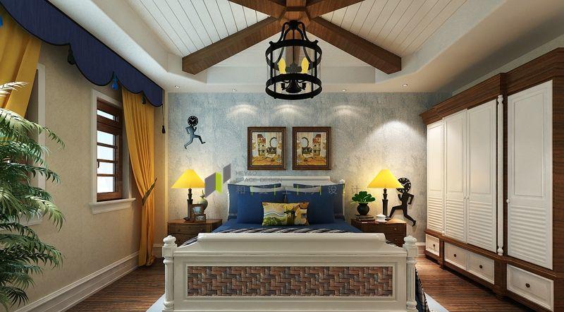 济南玫瑰园500平美式乡村风格装修设计-7