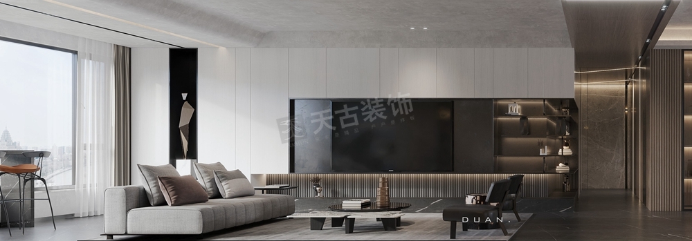 恒大御龙天峰现代简约大平层设计丨中国重庆丨天古装饰-2