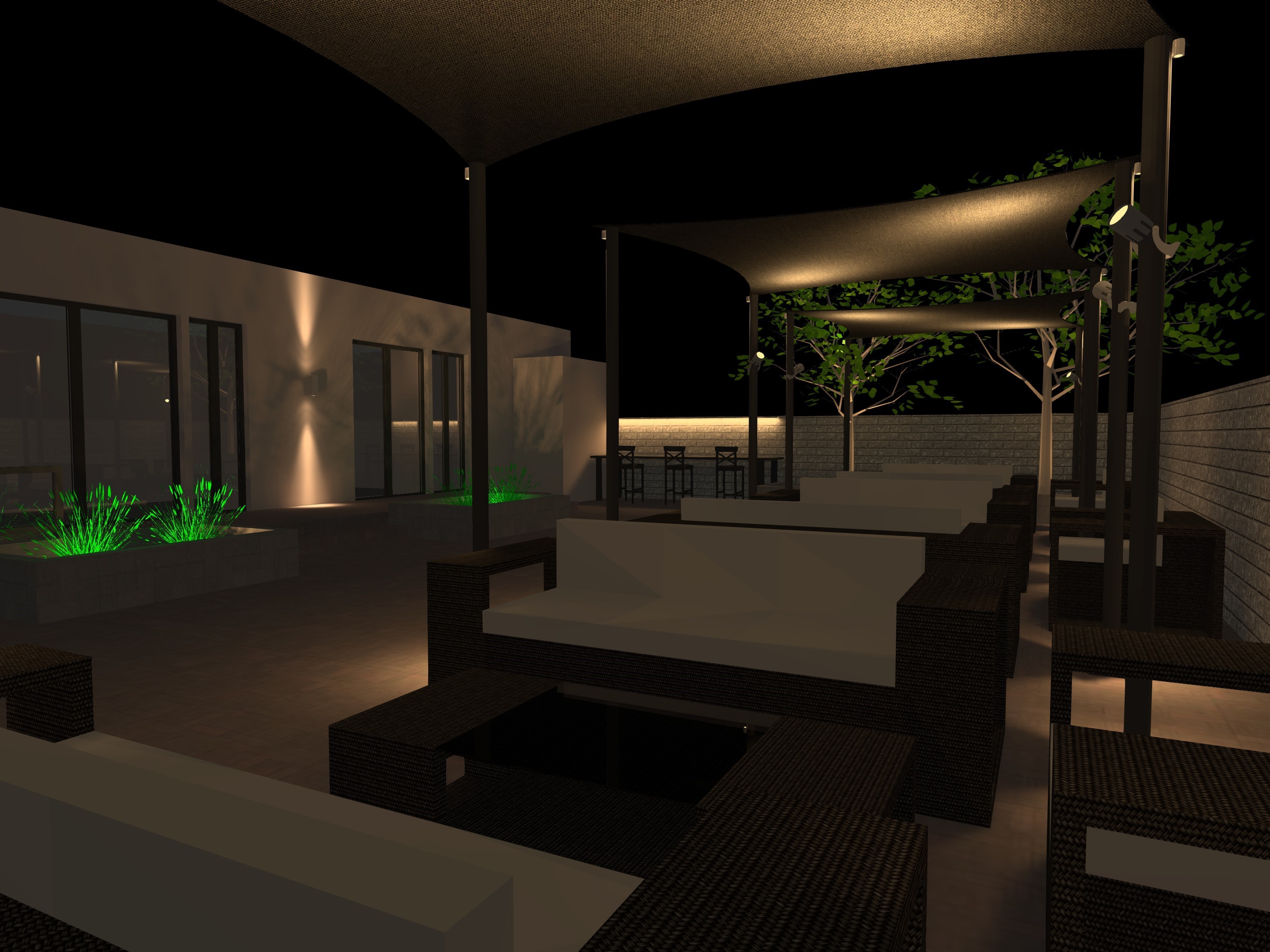 NBK Private villa Landscape lighting design-2