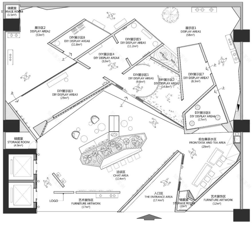 广东中山精颖灯饰展厅——现代简约之光影空间-67