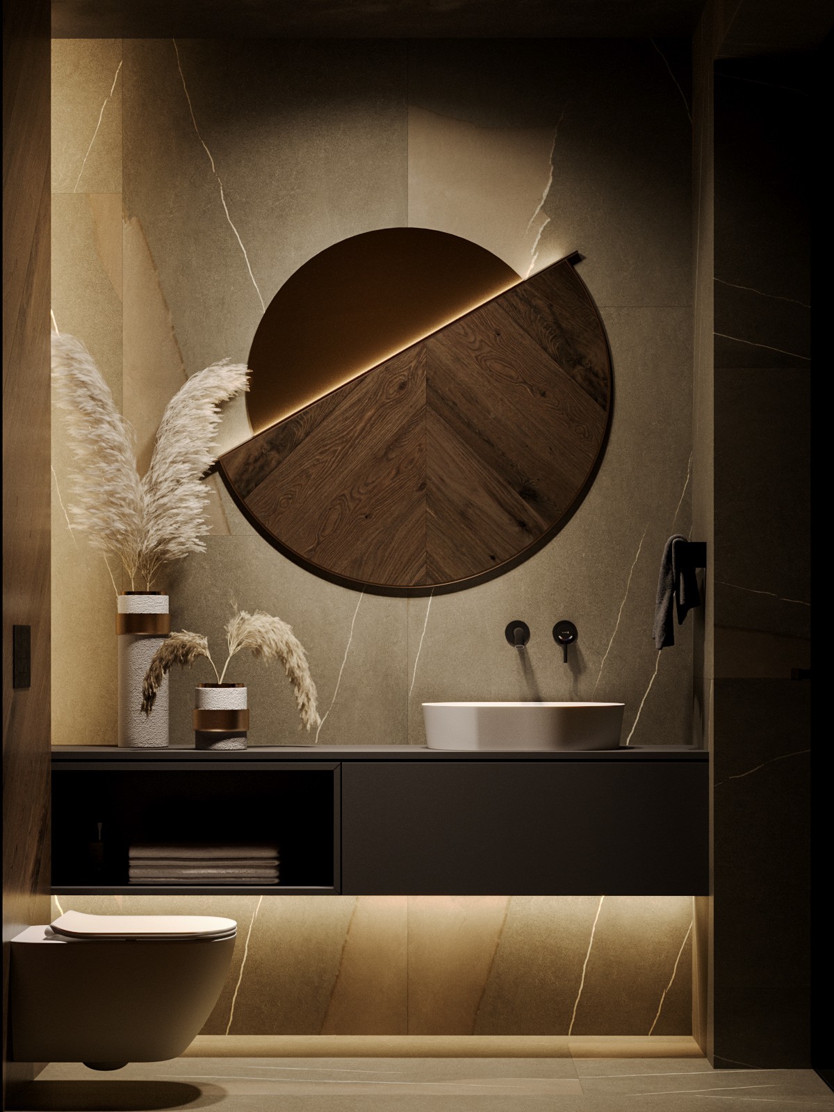 黑棕复古配色空间设计-105