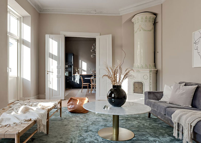 瑞典古典建筑中的温馨现代设计-5