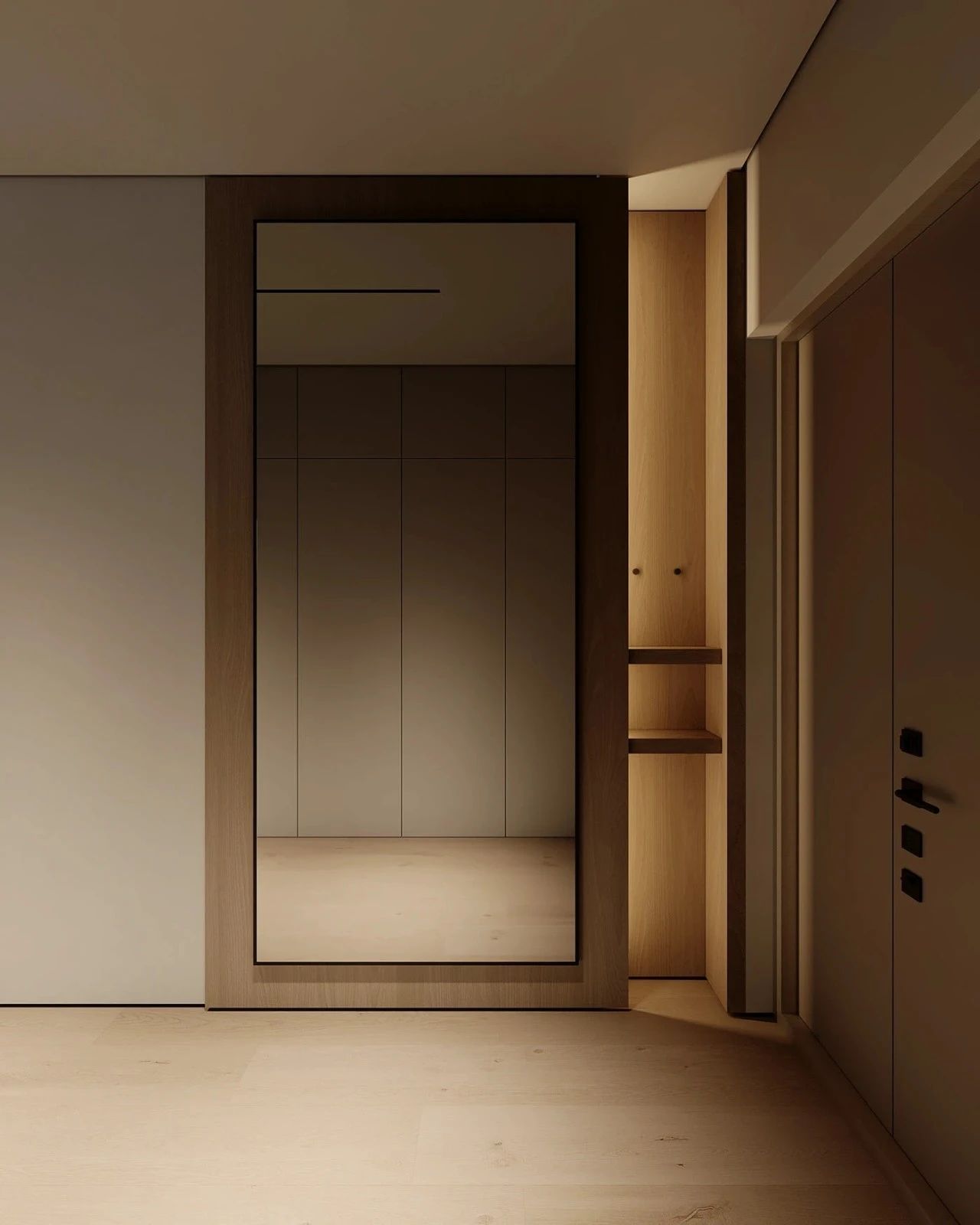 原木系奶油风极简空间loft公寓设计丨URSA STUDIO-87