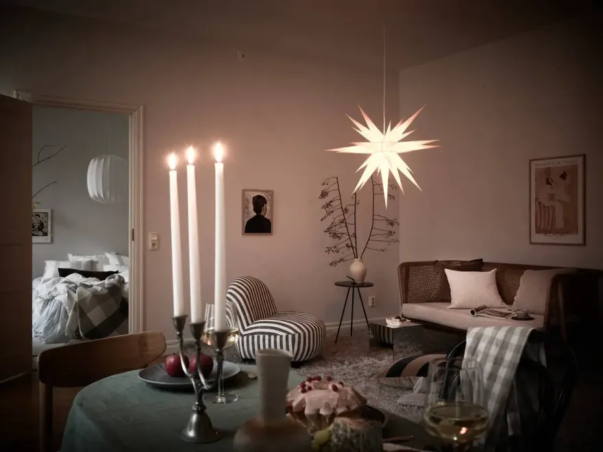 瑞典冬日暖光 | 经典 19 世纪公寓的温馨改造-1