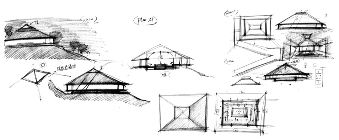 我们在山林里的寺院边，盖了一个喝茶的亭子-4
