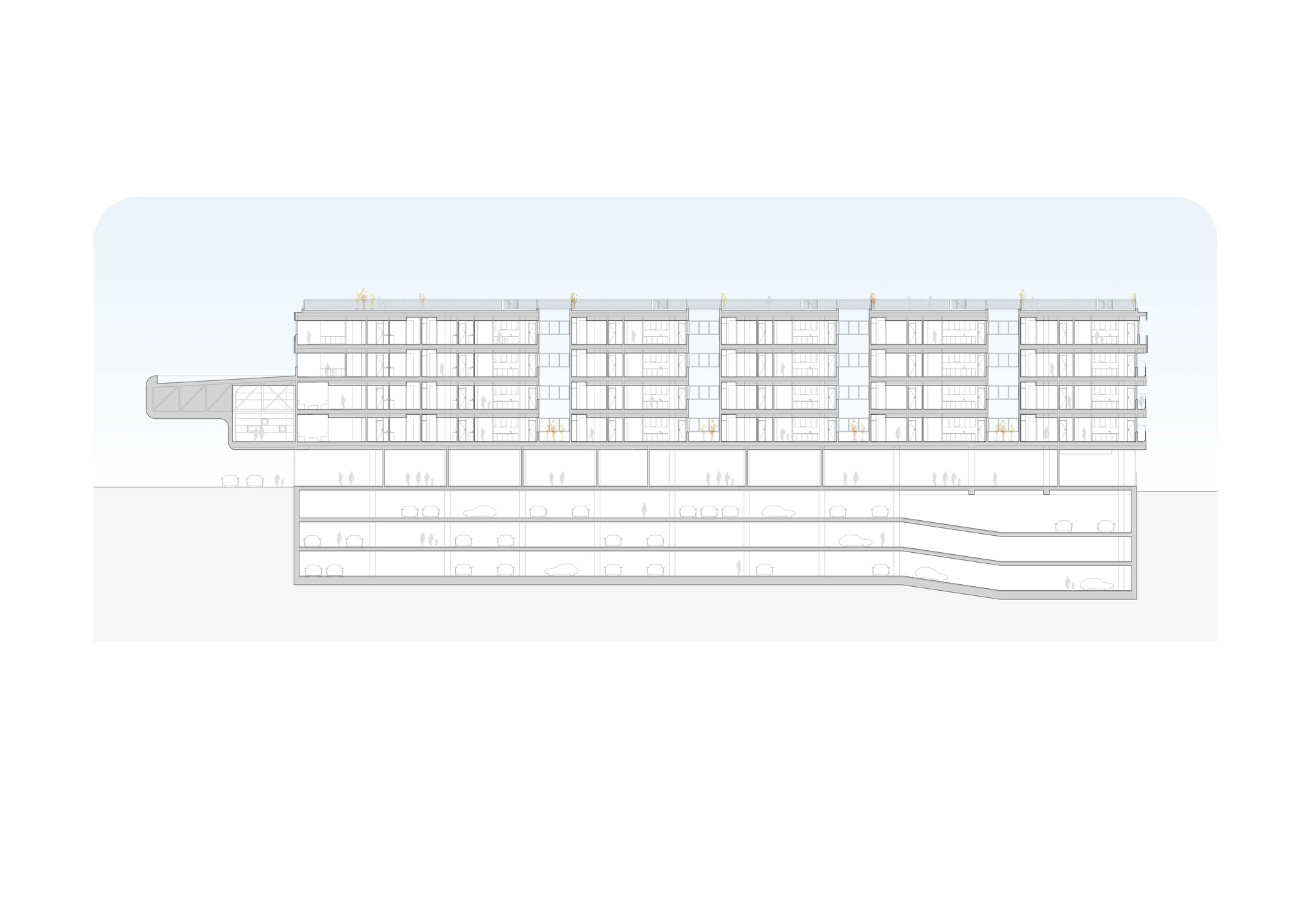 塞维利亚“城市伤疤”变“绿色天堂”的住宅大楼丨西班牙塞维利亚丨EAS,AybarMateos,Hombre de Piedra-29