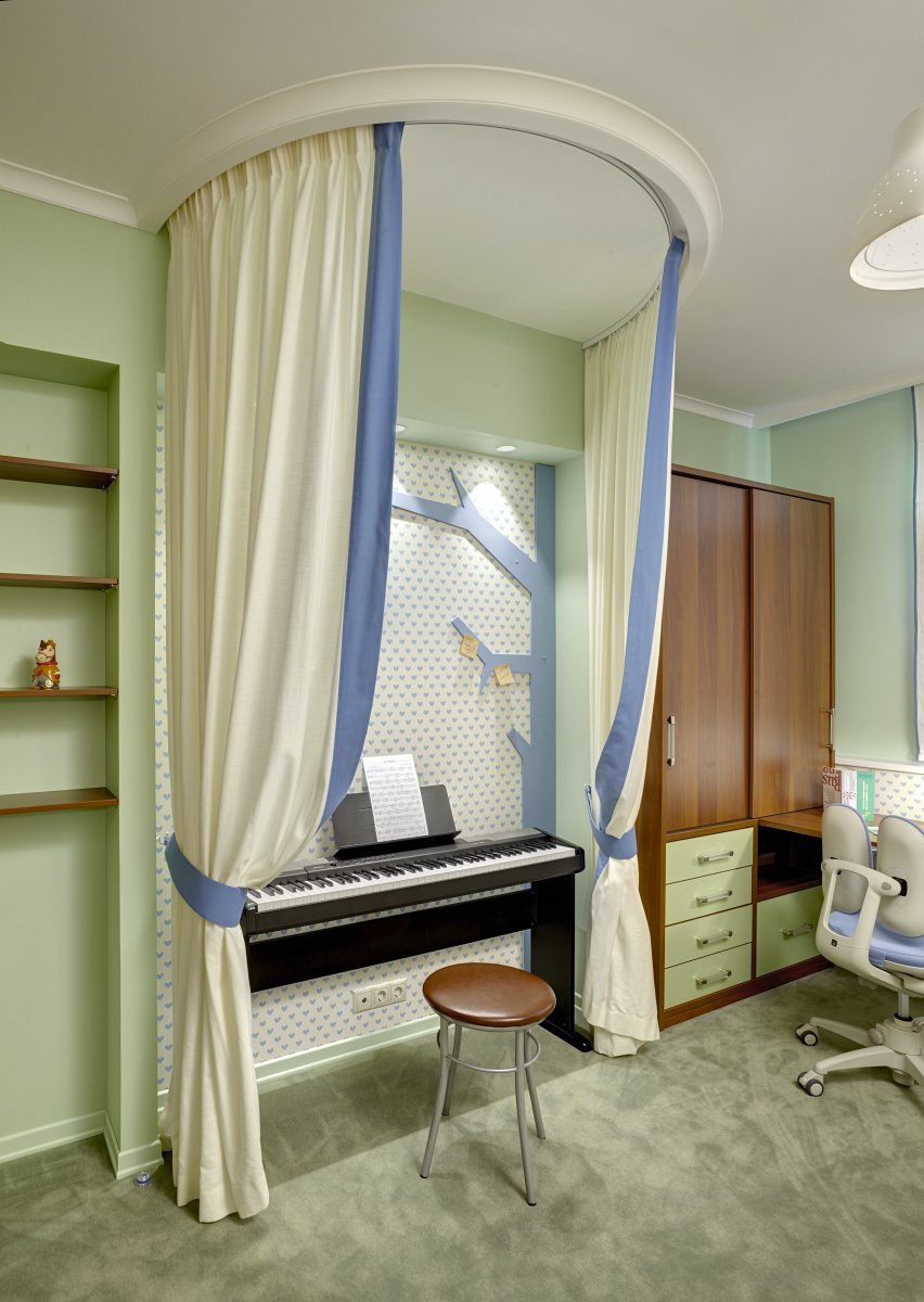 双胞胎女孩儿童房设计丨俄罗斯莫斯科丨Астахова Наталья-14