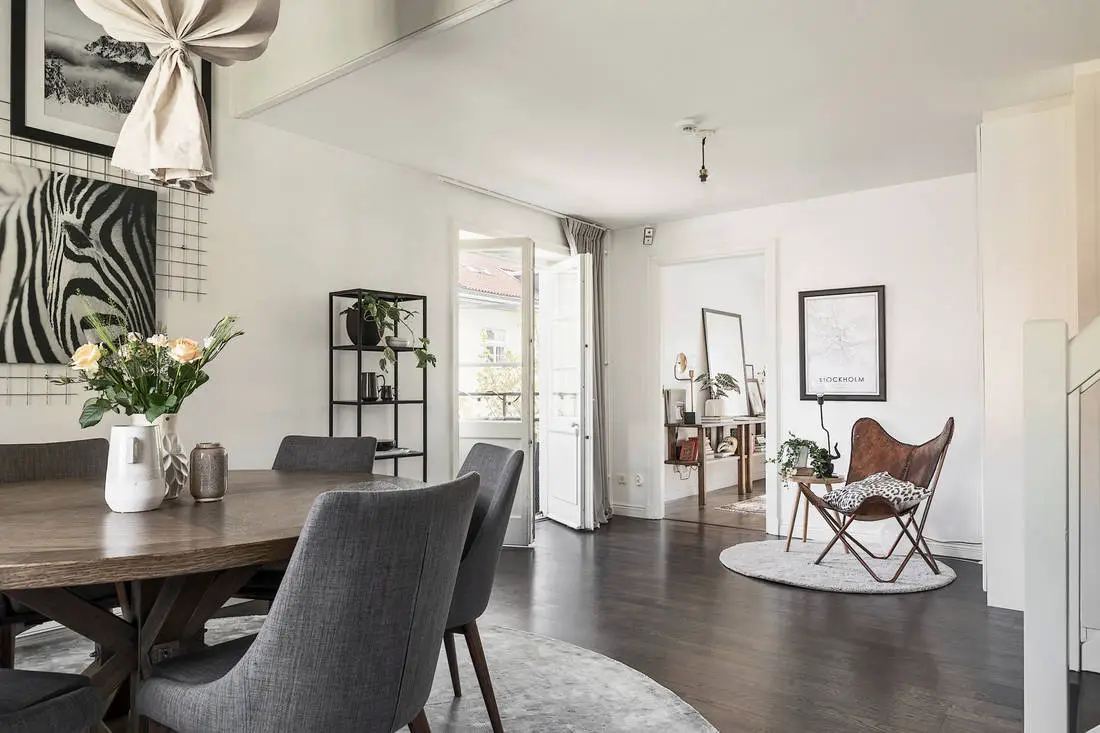 旧楼改造的灰色与白色中性 duplex-9