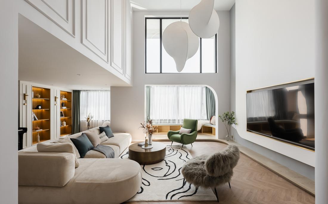 法式简约挑高复式大改造-16