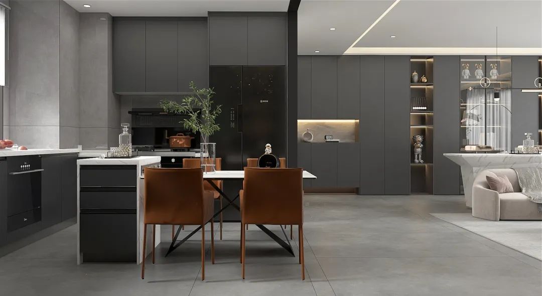 暗调现代风婚房设计丨袁驰-40