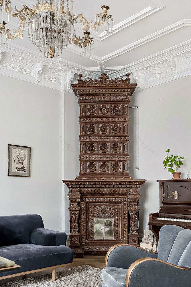 瑞典明亮宽敞公寓,古典与现代完美融合-5