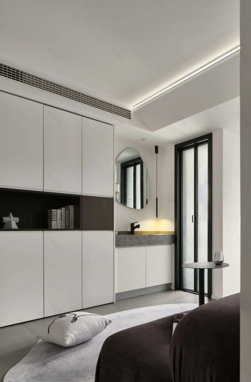 73㎡老房黑白灰简约改造丨壹石空间设计-47