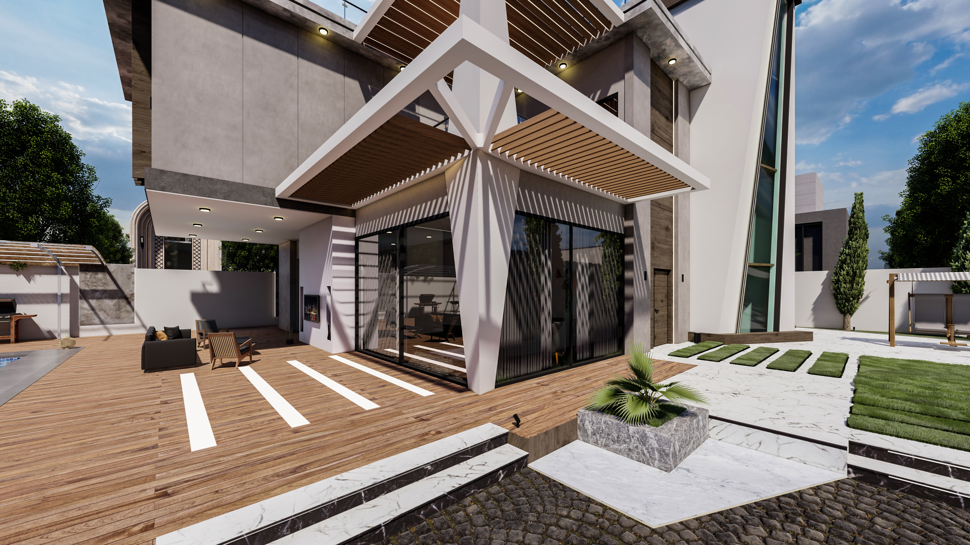 modeling modern villa-7