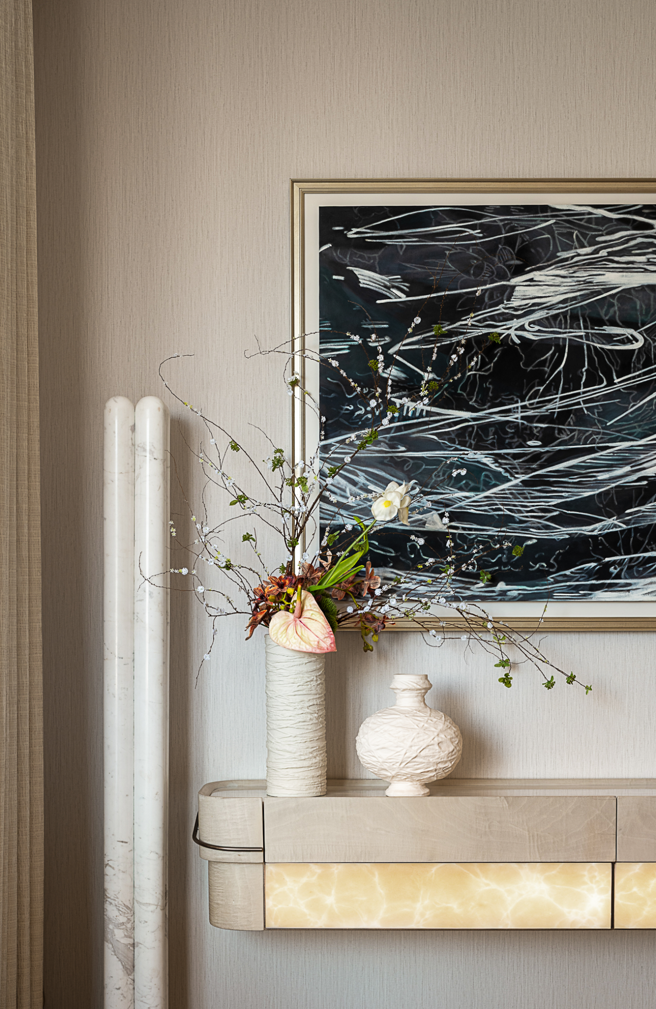 沈阳华润九悦二期174㎡样板间丨中国沈阳丨精装万景百年室内设计有限公司,软装北京靳朝晖设计有限公司-16