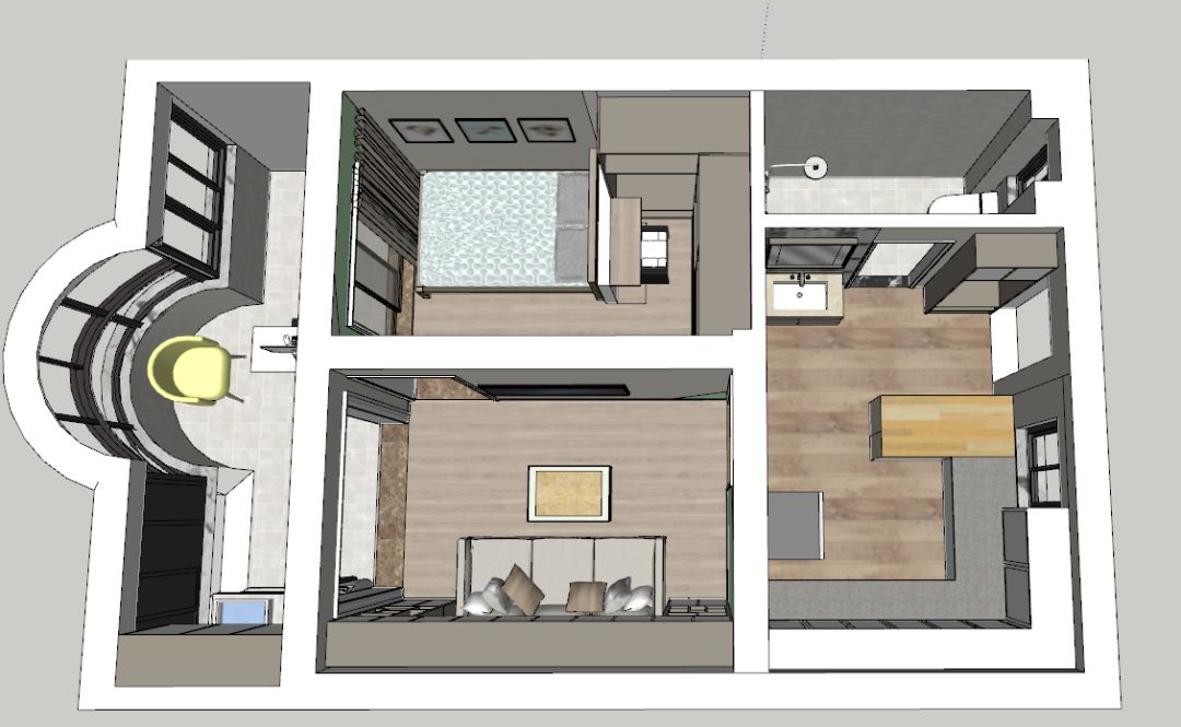 46㎡老房的原木风改造 | 小户型收纳空间的定制艺术-14