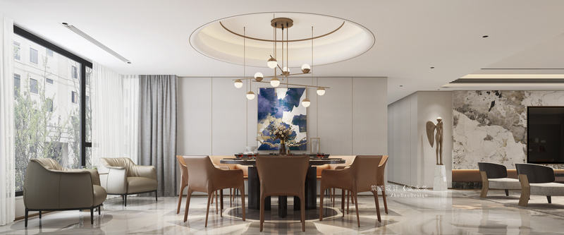 流动的光 · 现代轻奢大平层设计-28