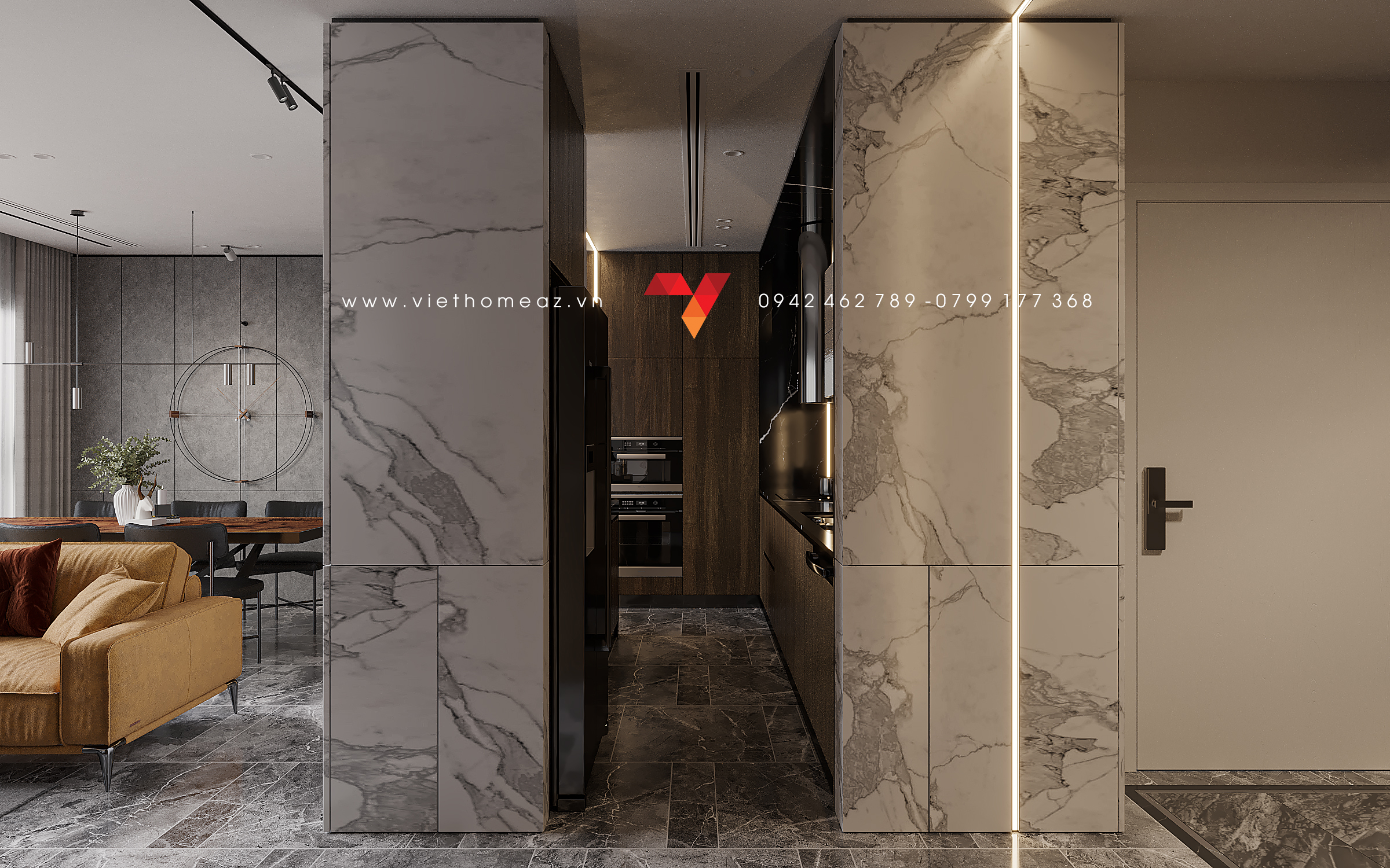 The Terra An Hung 公寓室内设计丨越南河内丨VietHome 建筑与室内设计公司-12