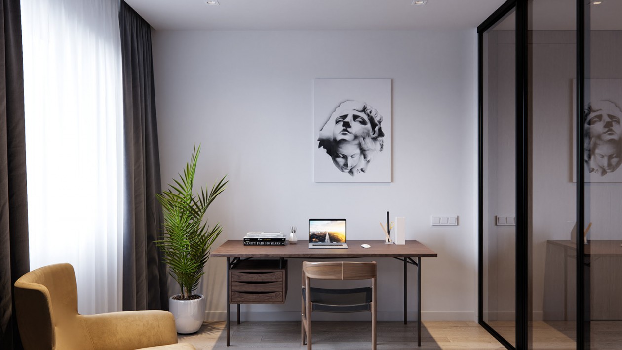 高级灰+原木 经典的自然生态材料和明快的家具相结合-13