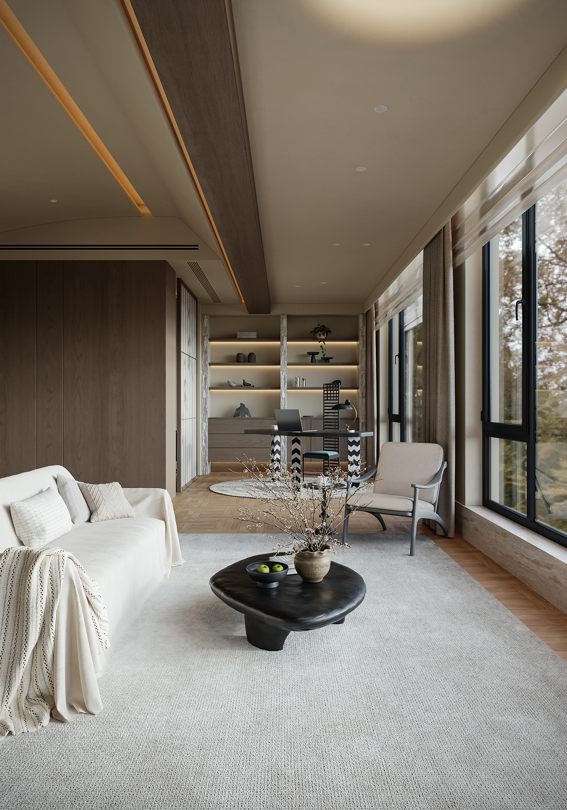 现代混搭风格效果图表现-23