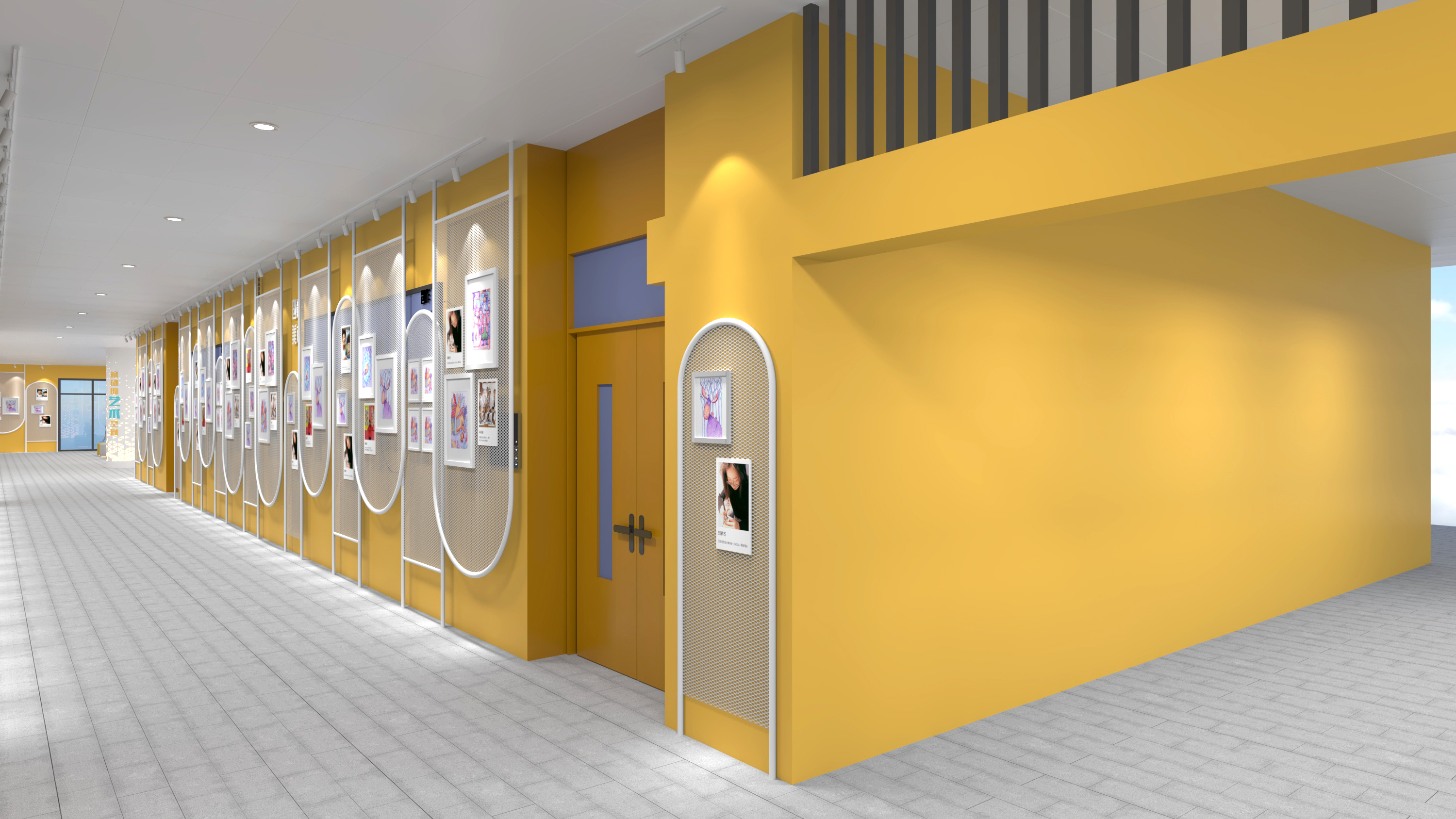 某校美术长廊设计-8
