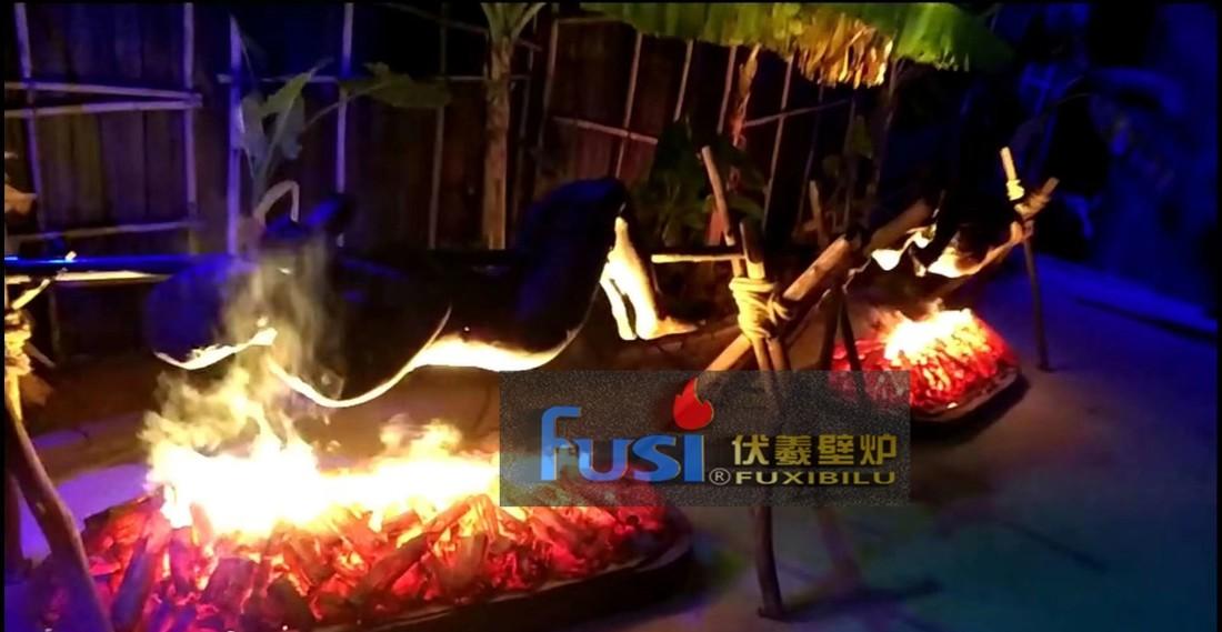 珠海长隆海洋王国雾化壁炉篝火主题乐园-18