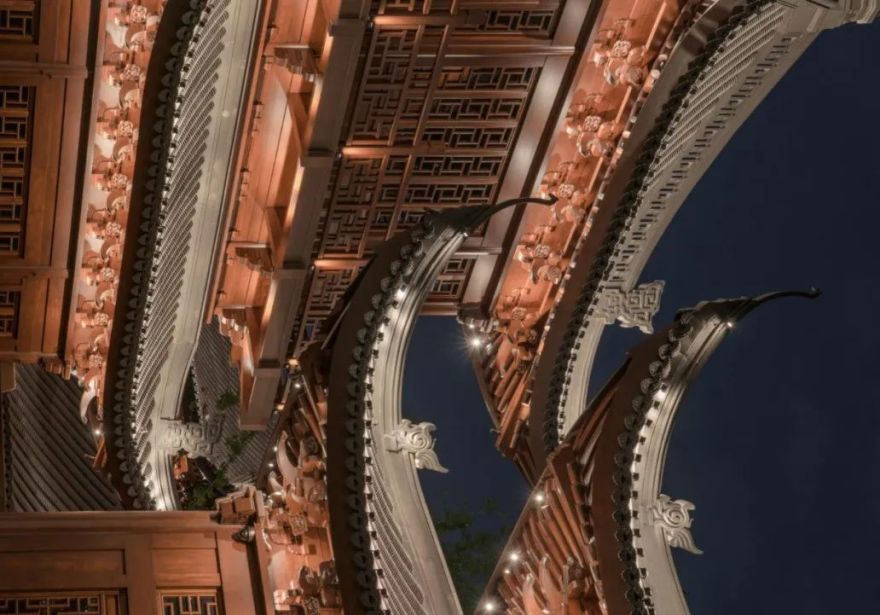 上海玉佛禅寺泛光照明设计丨中国上海-9