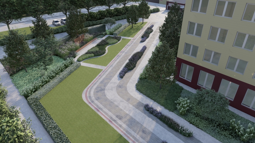 糖果厂入口区域景观设计项目-10