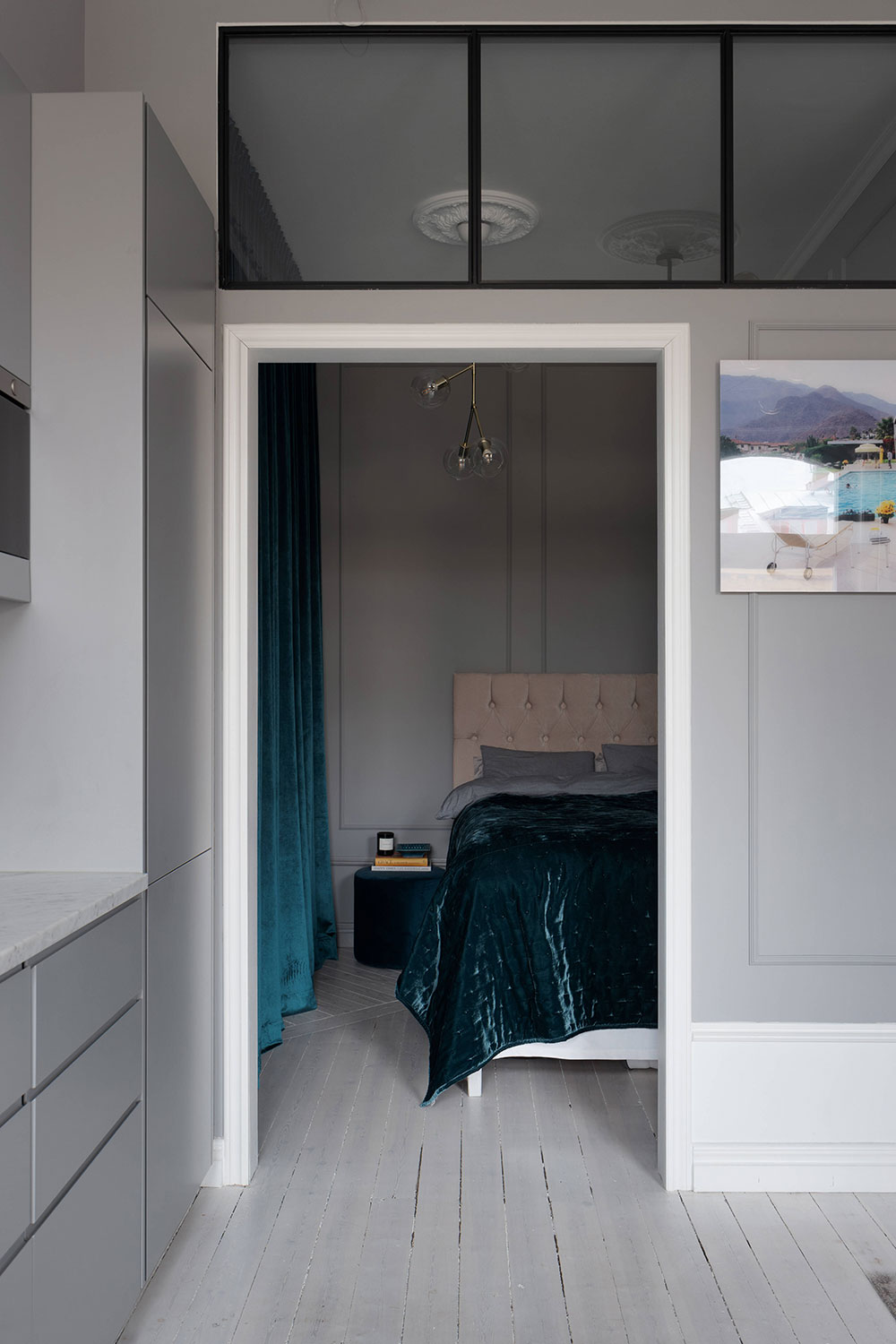 瑞典 37㎡小公寓的时尚黑色魅力-11