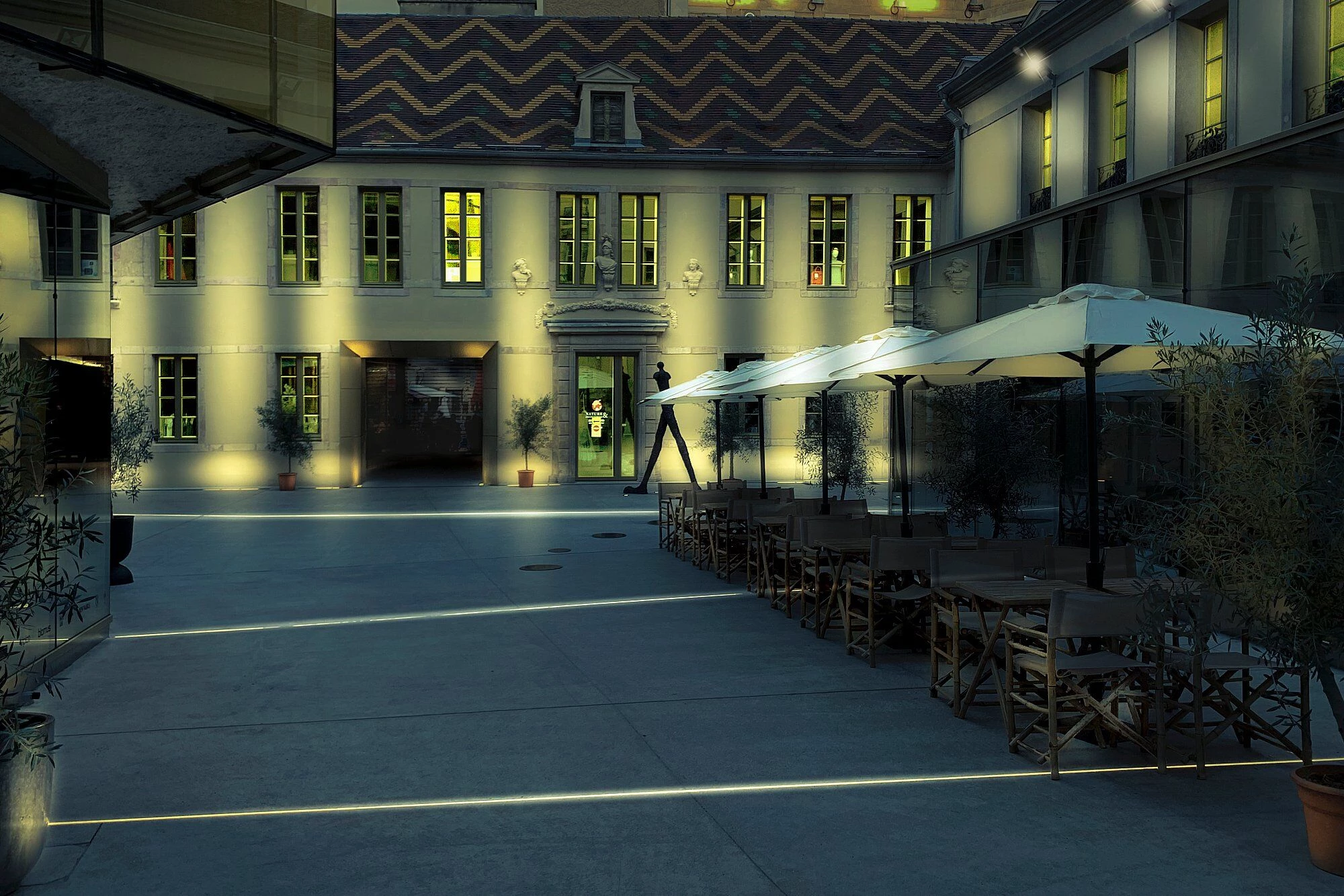 法国迪戎 Cour Bareuzai 历史建筑里的现代绿色办公空间-18